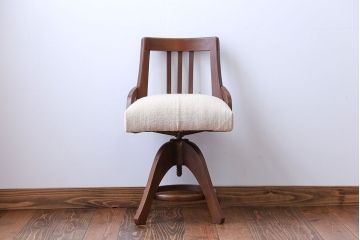 アンティーク家具　アンティーク　アンティークリネンの回転椅子