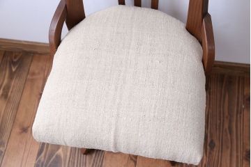 アンティーク家具　アンティーク　アンティークリネンの回転椅子