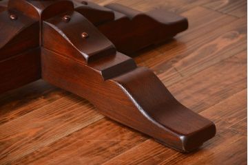 中古　イギリスアンティーク　オーク材のエクステンション丸テーブル