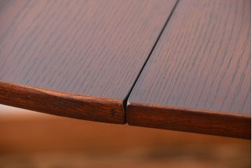 中古　イギリスアンティーク　オーク材のエクステンション丸テーブル