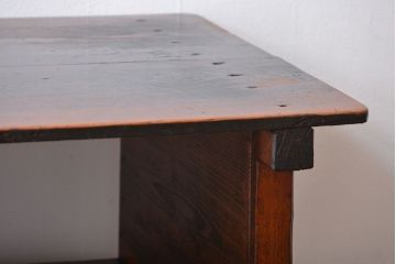 レトロ家具　昭和レトロ　古い味のあるアンティーク木製作業台(テーブル)