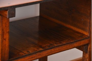 レトロ家具　昭和レトロ　古い味のあるアンティーク木製作業台(テーブル)