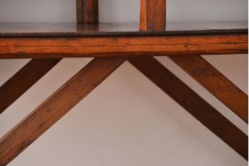 レトロ家具　昭和レトロ　古い味のあるアンティーク木製作業台(テーブル)