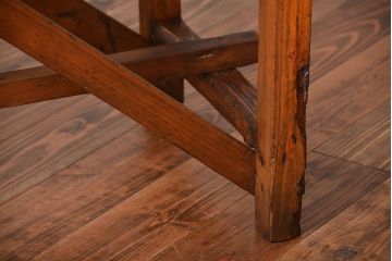 レトロ家具　昭和レトロ　古い味のあるアンティーク木製作業台(テーブル)