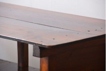 レトロ家具　昭和レトロ　古い味のあるアンティーク木製作業台(テーブル)