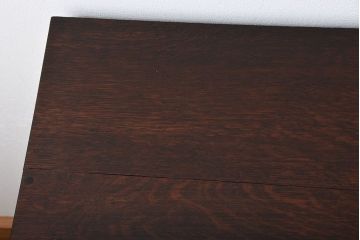 アンティーク家具　アンティーク　ナラ材の変わり型片袖机