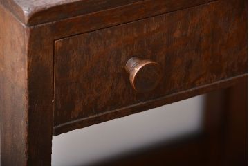 アンティーク家具　アンティーク　ナラ材の変わり型片袖机