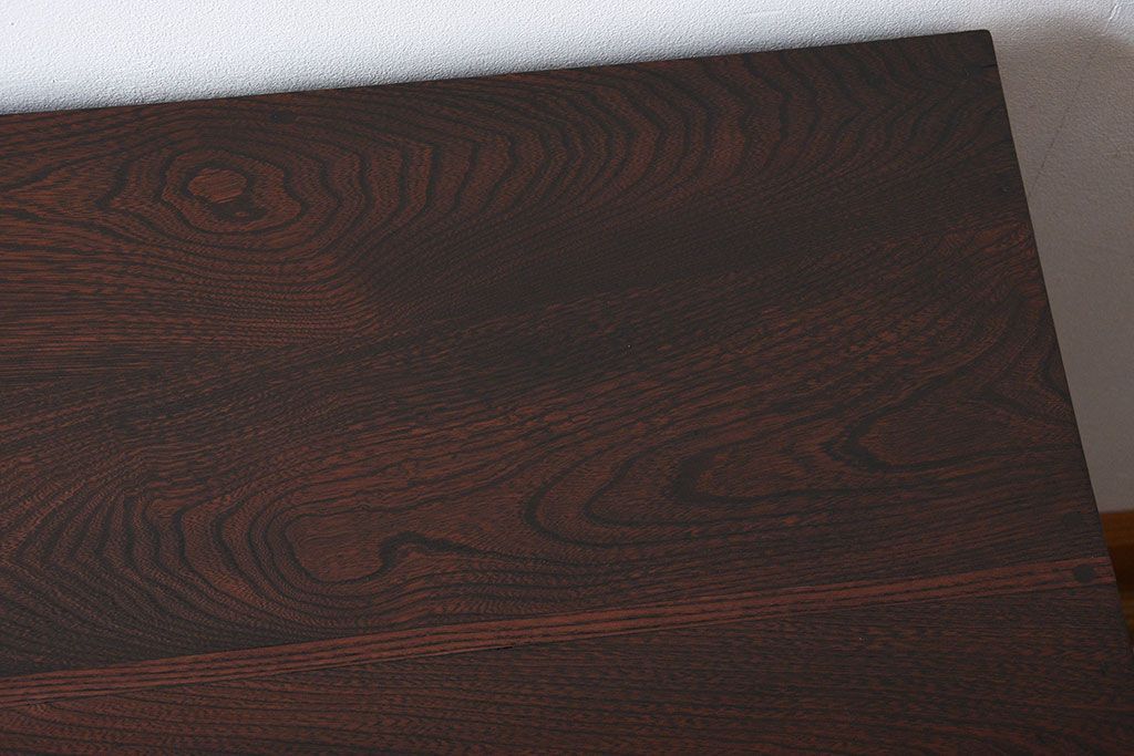 レトロ家具　昭和レトロ　ナラ材のかわいい片袖机