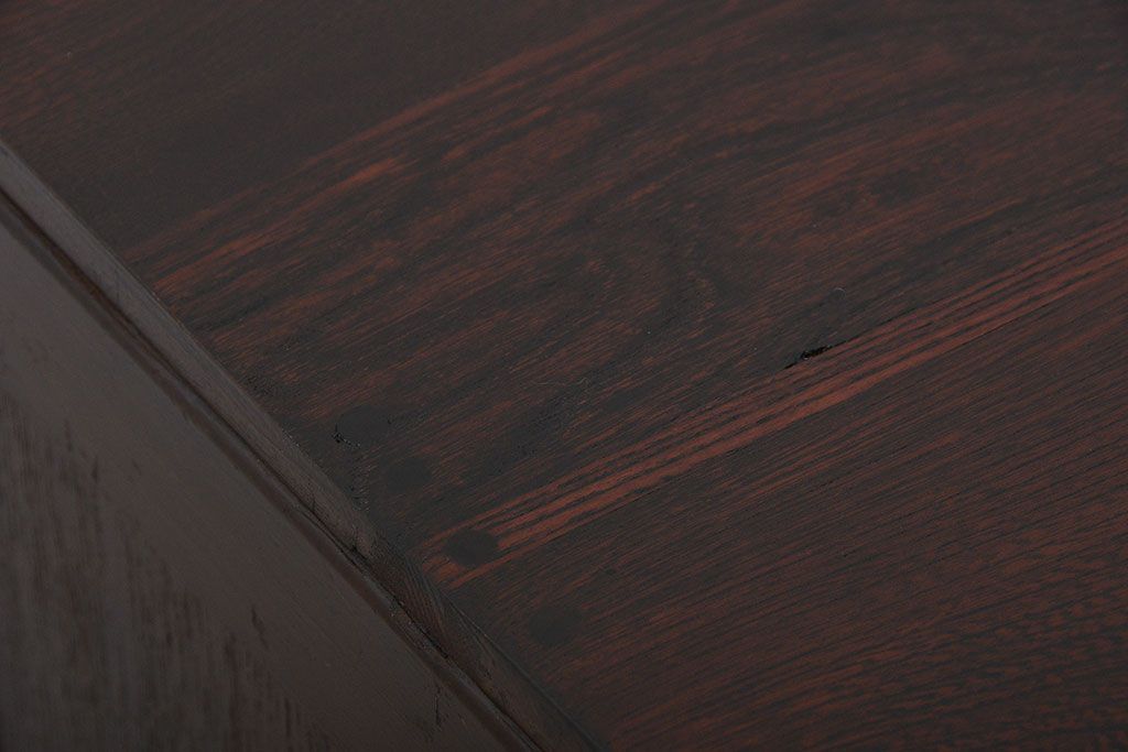 レトロ家具　昭和レトロ　ナラ材のかわいい片袖机