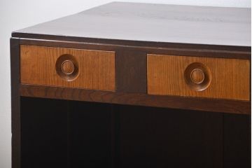 レトロ家具　昭和レトロ　ナラ材のかわいい片袖机