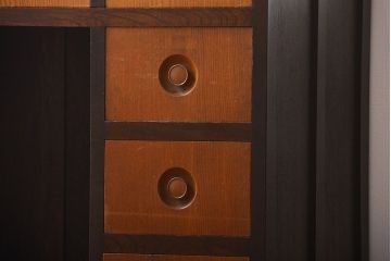 レトロ家具　昭和レトロ　ナラ材のかわいい片袖机