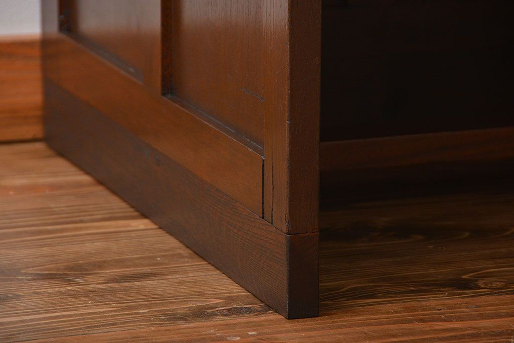 レトロ家具　昭和レトロ　ナラ材のかわいい片袖机