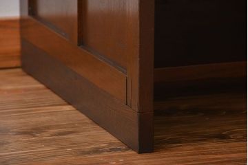 レトロ家具　昭和レトロ　ナラ材のかわいい片袖机