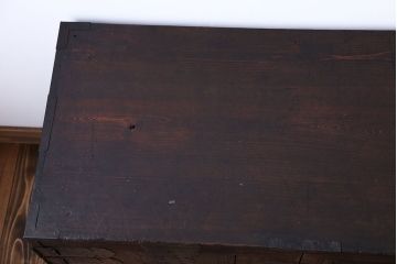 アンティーク家具　脚付き　観音開き時代箪笥ローボード