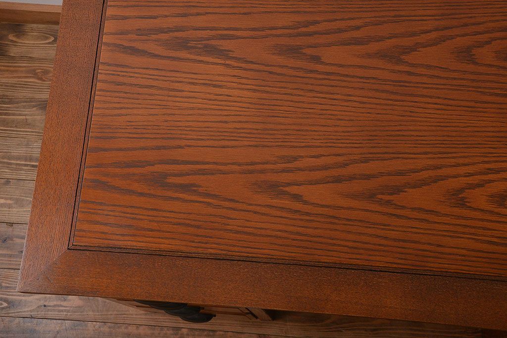 アンティーク家具　アンティーク　ナラ材!組み立て式両袖机