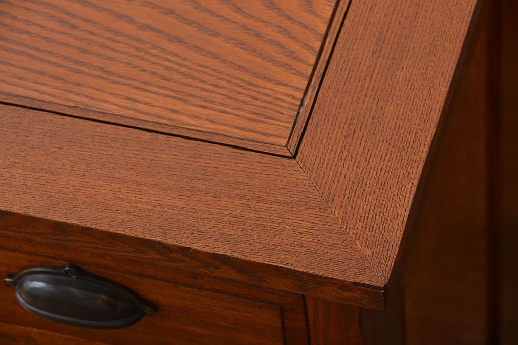 アンティーク家具　アンティーク　ナラ材!組み立て式両袖机