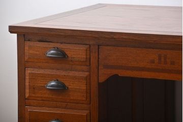 アンティーク家具　アンティーク　ナラ材!組み立て式両袖机