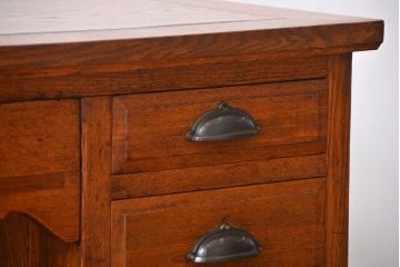 アンティーク家具　アンティーク　ナラ材!組み立て式両袖机