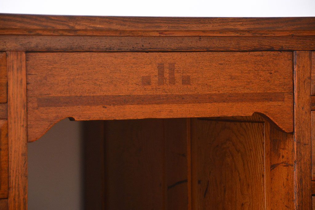 アンティーク家具　アンティーク　ナラ材!組み立て式両袖机