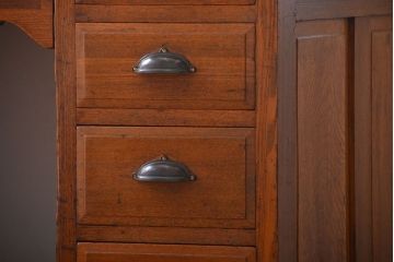 アンティーク家具　アンティーク　ナラ材!組み立て式両袖机