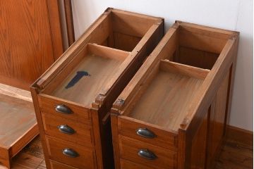 アンティーク家具　アンティーク　ナラ材!組み立て式両袖机