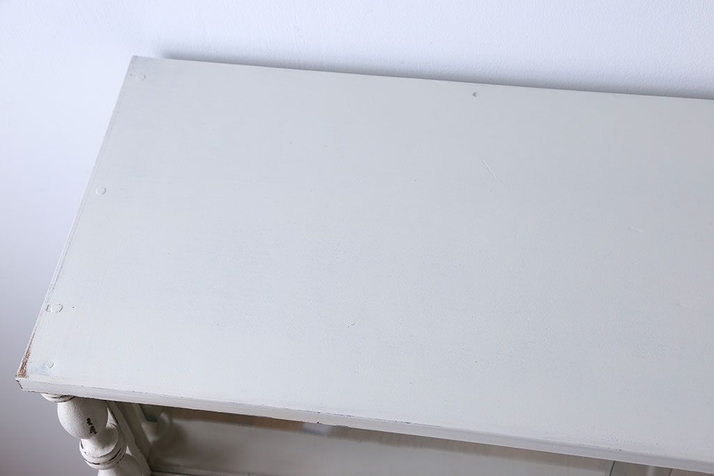 アンティーク家具　アンティークペイント　2杯引き出し付き本箱