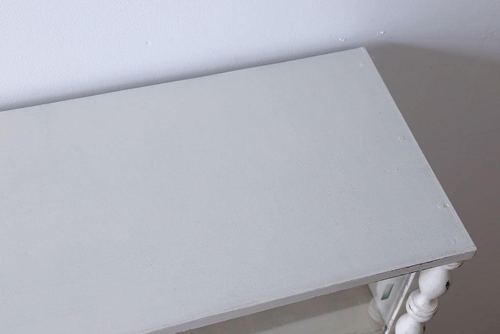 アンティーク家具　アンティークペイント　2杯引き出し付き本箱