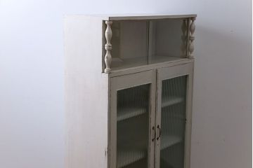 アンティーク家具　アンティークペイント　2杯引き出し付き本箱