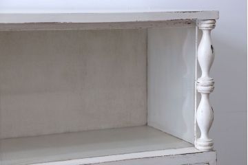 アンティーク家具　アンティークペイント　2杯引き出し付き本箱