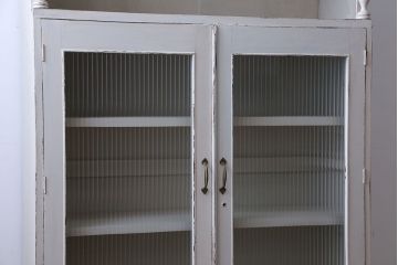 アンティーク家具　アンティークペイント　2杯引き出し付き本箱