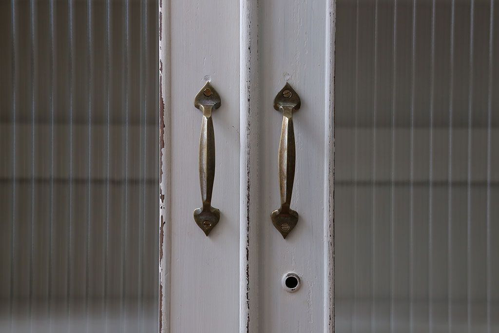 アンティーク家具　アンティークペイント　2杯引き出し付き本箱