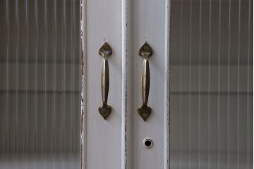 アンティーク家具　アンティークペイント　2杯引き出し付き本箱