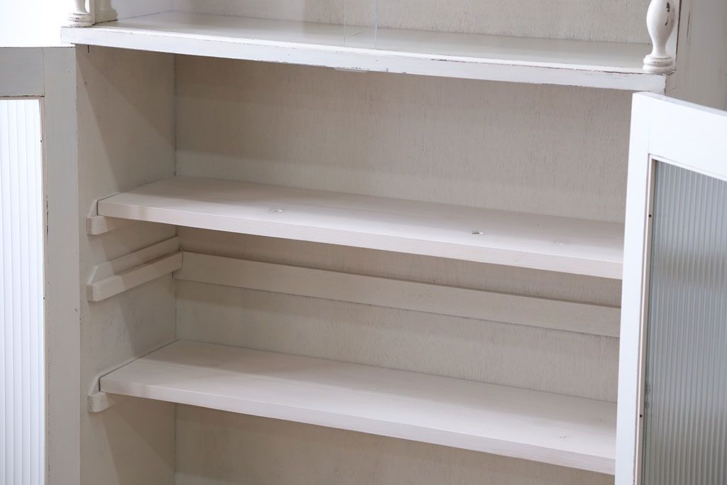 アンティーク家具　アンティークペイント　2杯引き出し付き本箱