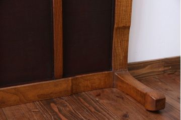 アンティーク家具　古民具・骨董　網代模様天板の座卓