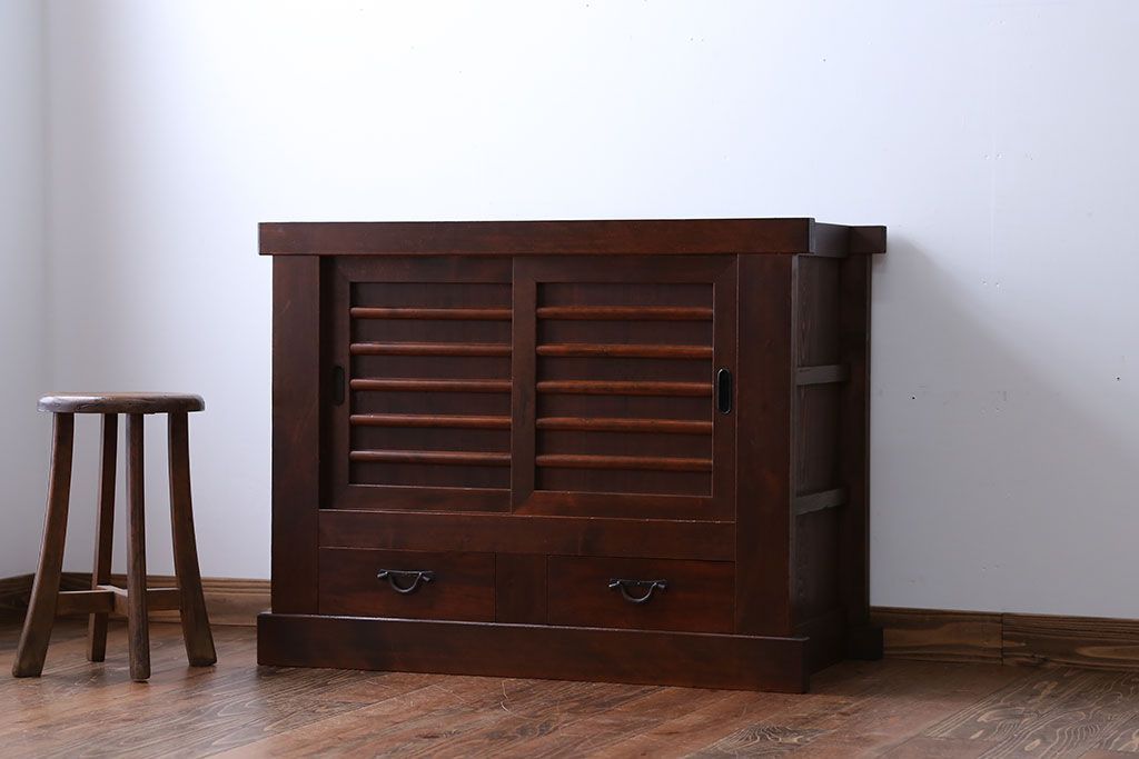 アンティーク家具　古民具・骨董　三尺水屋箪笥サイドボード