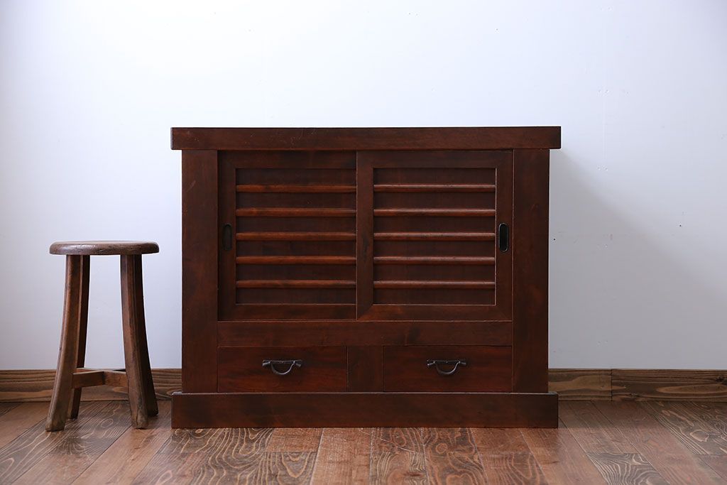 アンティーク家具　古民具・骨董　三尺水屋箪笥サイドボード