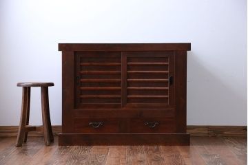 アンティーク家具　古民具・骨董　三尺水屋箪笥サイドボード