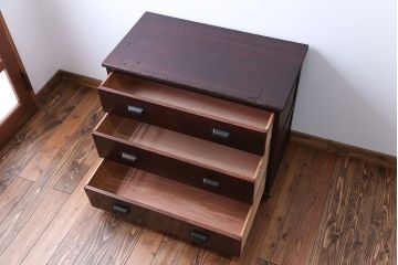 アンティーク家具　アンティーク　前面ナラ材の上品なチェスト