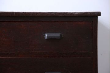 アンティーク家具　アンティーク　前面ナラ材の上品なチェスト