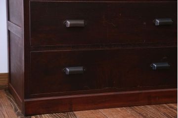 アンティーク家具　アンティーク　前面ナラ材の上品なチェスト