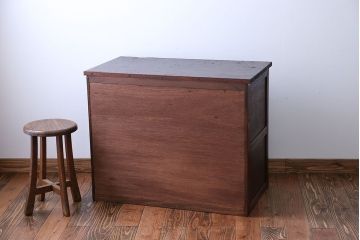 アンティーク家具　アンティーク　前面ナラ材の上品なチェスト