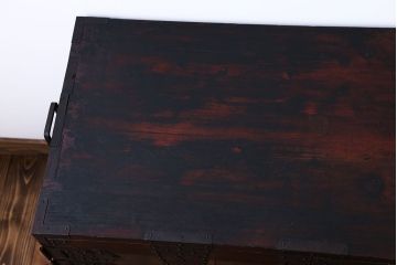 アンティーク家具　脚付き　観音開き時代箪笥ローボード(2)