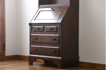 中古　北海道民芸家具　ライティングビューロー