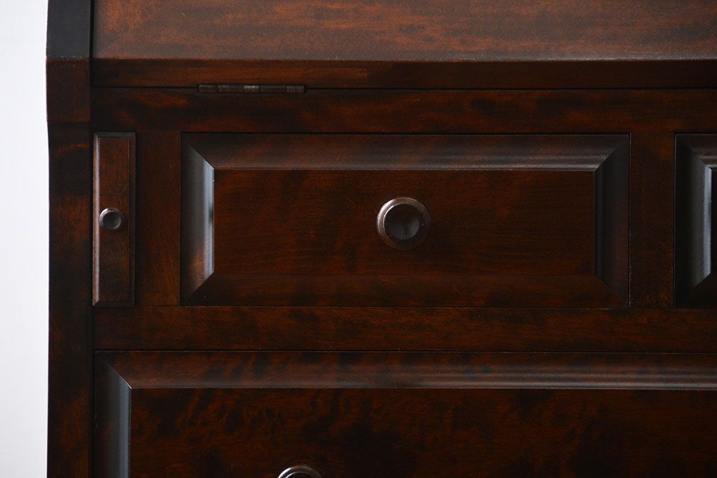 中古　北海道民芸家具　ライティングビューロー