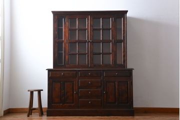 中古　北海道民芸家具　食器棚