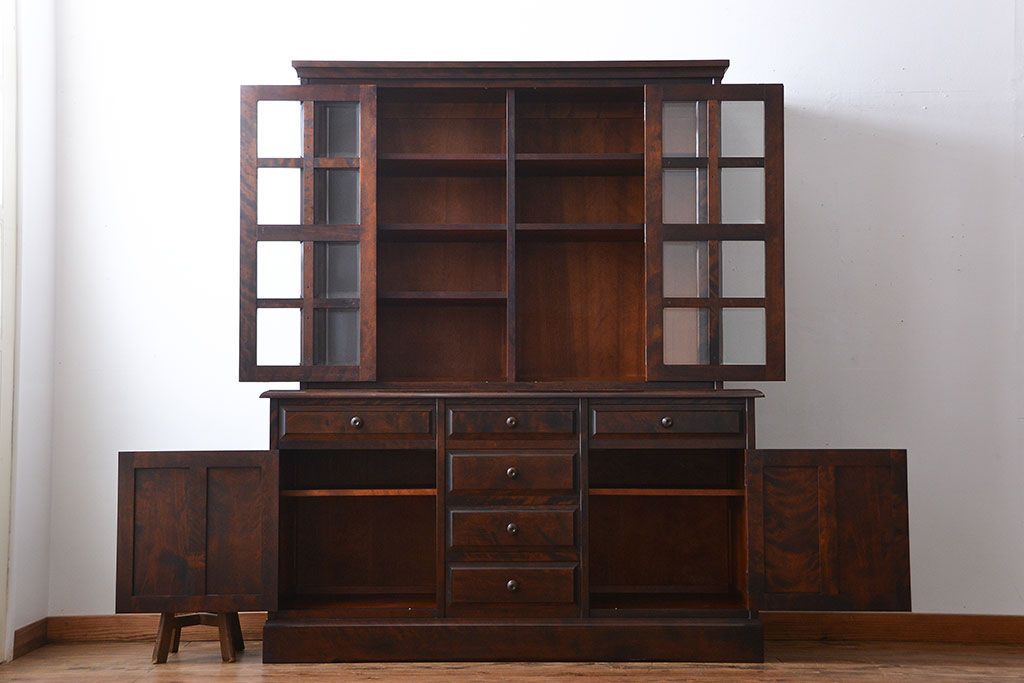 中古　北海道民芸家具　食器棚