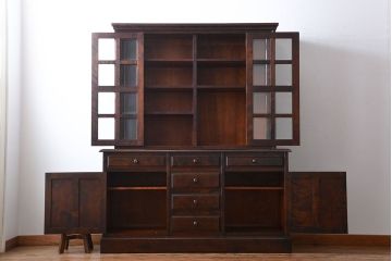 中古　北海道民芸家具　食器棚