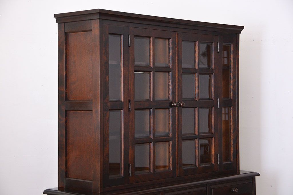 中古　北海道民芸家具　食器棚