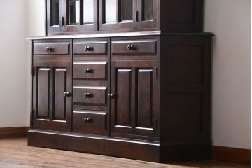 中古　北海道民芸家具　食器棚