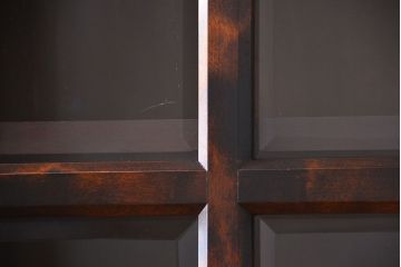 中古　北海道民芸家具　食器棚